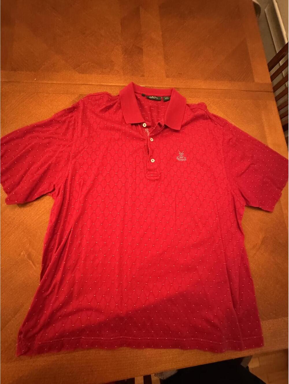 Vintage Bobby Jones Prestwick 1851 Red Polo Shirt XXL